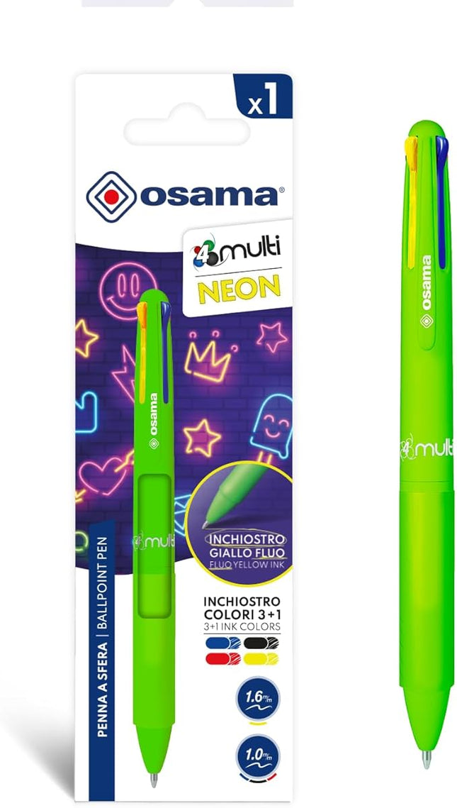 Osama ballpoint 4 multi Neon Sfera- Green