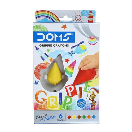 DOMS Grippie Crayons-6 Shades