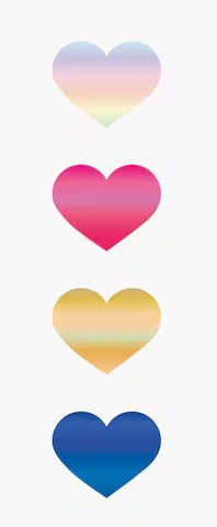 Folia sticker roll-Hearts