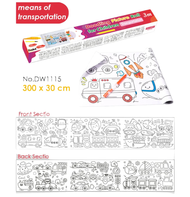 Foska Painting Paper Roll 300*30 Cm-Transportation