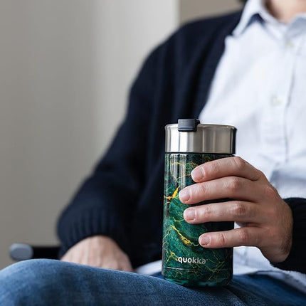 Quokka Thermal Stainless Steel Tumbler With Infuser Greenstone 400 Ml