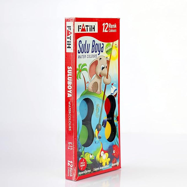 Fatih  water color with brush – 12 colors