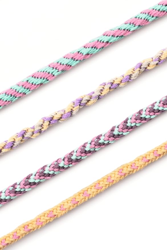 Folia Kumihimo Pastel Rainbow Bracelets Craft Set