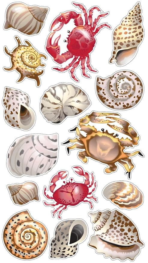 Sticker Themed-Shells and Crabs