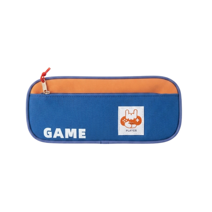 Pencil Case Double Layer-Orange & blue