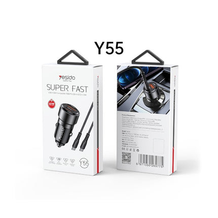 Yesido Y55 Car Charger Adapter 60W