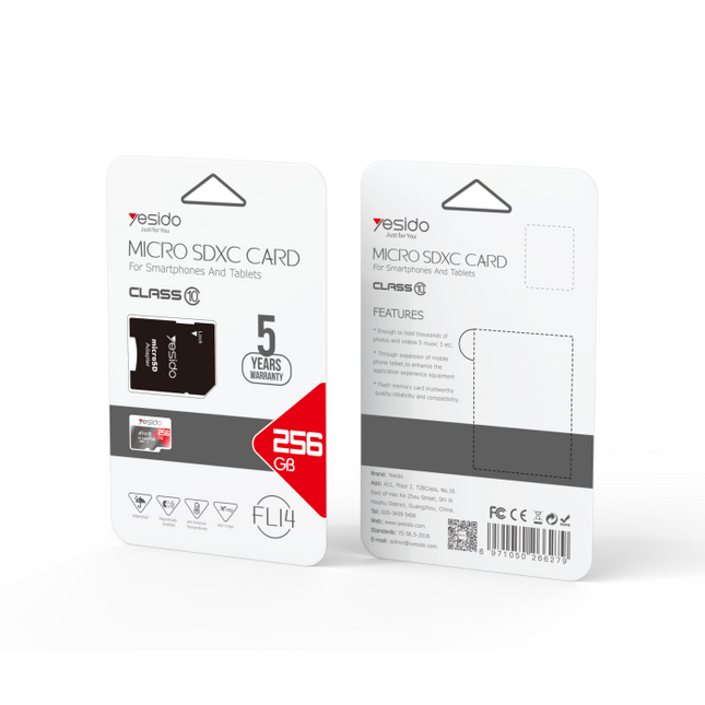 بطاقة ذاكرة Yesido FL14 TF، بطاقة ذاكرة Micro SD - سعة 16 جيجابايت