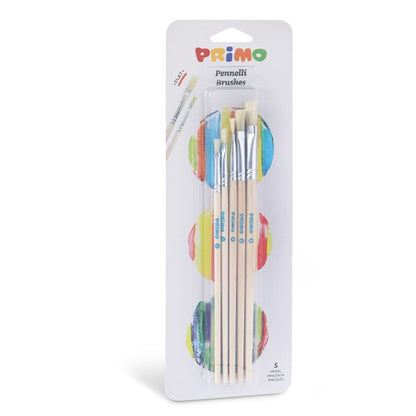 Primo flat-tipped 5 brushes