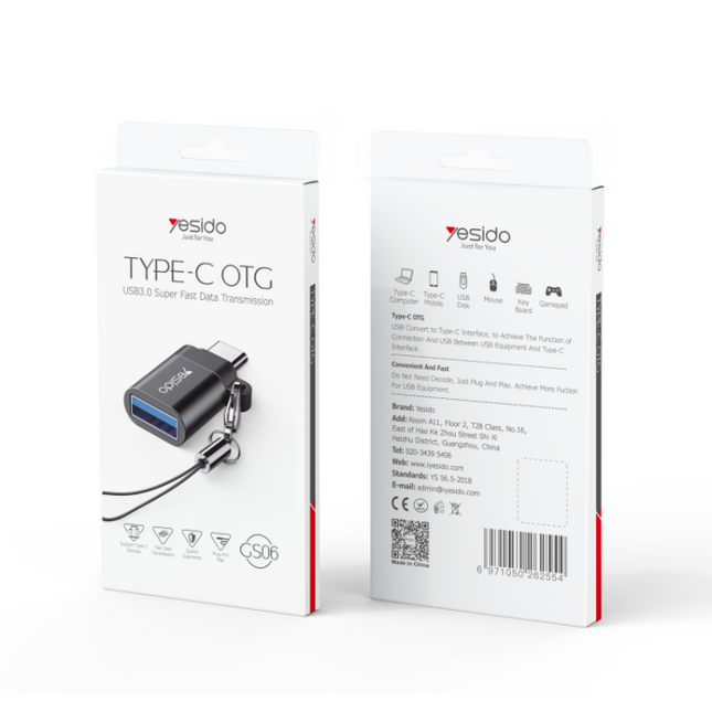 محول GS06 من النوع C إلى USB-A OTG