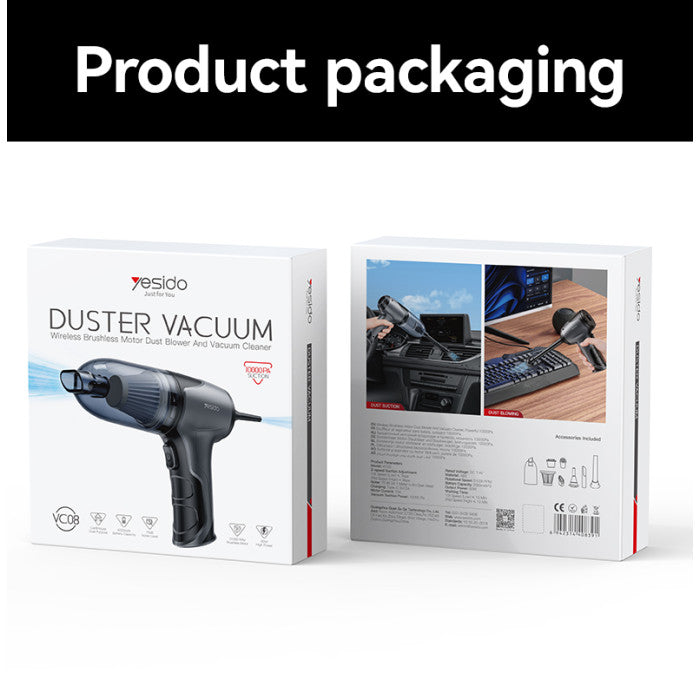 Yesido VC08 Blowing And Suction 2-in-1 Car Vacuum Cleaner