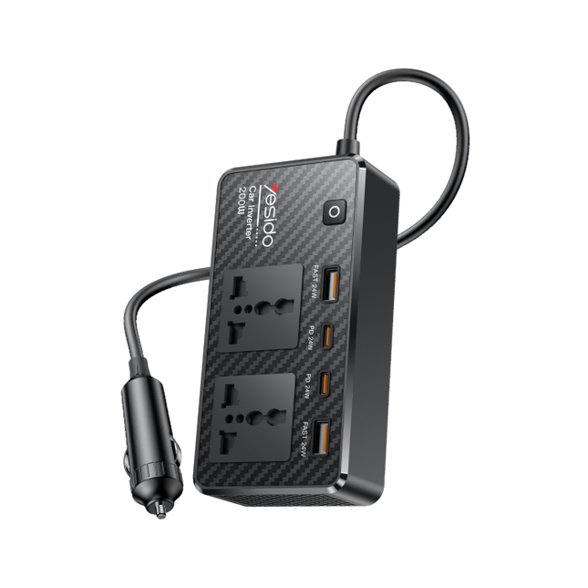Yesido VC07 200W Adapter Charger Car Inverter
