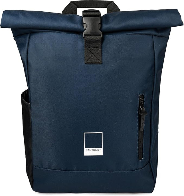 Pantone Roll-Top Backpack- 64x30x13cm Iris blue