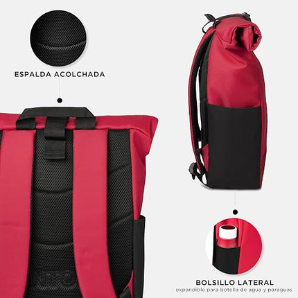 Pantone  Roll-Top Backpack- 64x30x13cm Rethink Pink