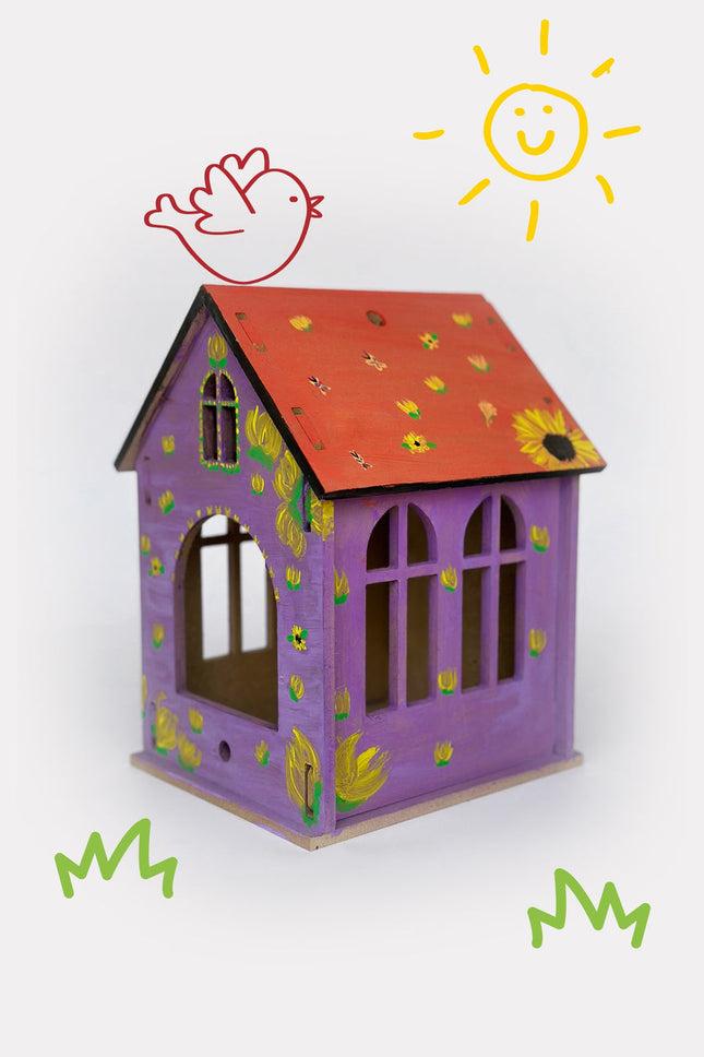 BirdHouse Wooden Craft Box