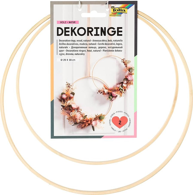 folia Decorative rings wood #24201