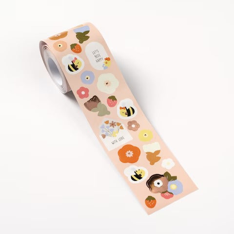 Folia sticker roll-Flowers & Bees
