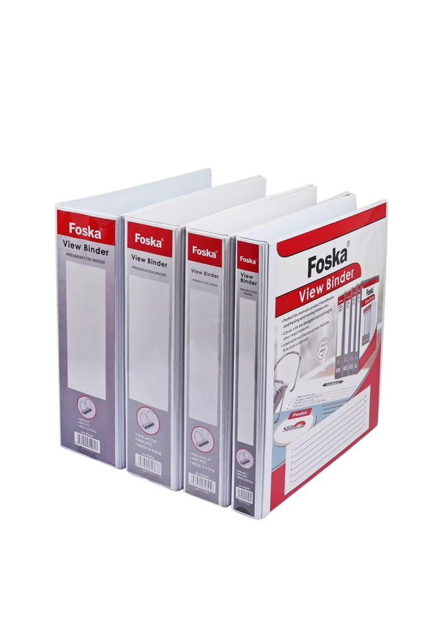 ملف عرض تقديمي من Foska D Ring PVC مقاس A4 - 3 حلقات