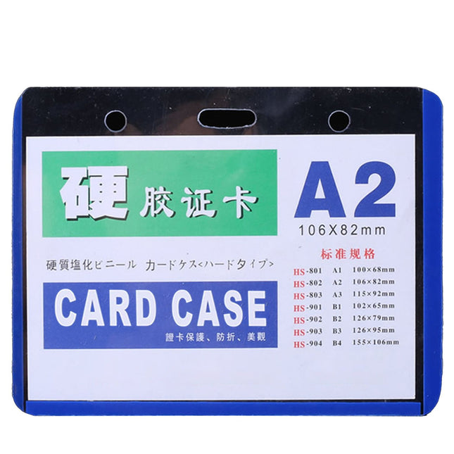 Clear Plastic Horizontal Name Badge ID Card Holders