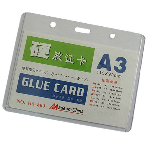 Clear Plastic Horizontal Name Badge ID Card Holders