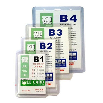 Clear Plastic Vertical Name Badge ID Card Holders