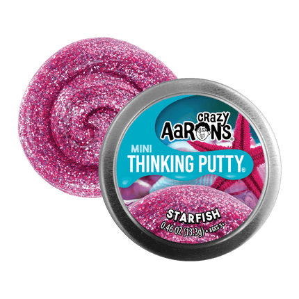 Crazy Aaron's Mini starfish Thinking Putty Tin-2”