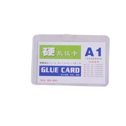 Clear Plastic Horizontal Name Badge ID Card Holders
