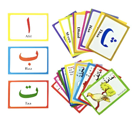 بطاقات تعليمية للأبجدية العربية