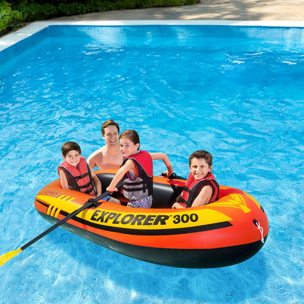 Intex Explorer 300 Boat Set (with Oars and Pump) 2.11m