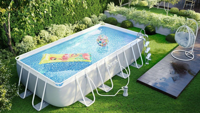 Intex Rectangular Swimming Pool 4.88x2.44x1.07m (Filter, Ladder, Cover)