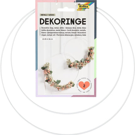 Folia Decorative Rings in White #24205