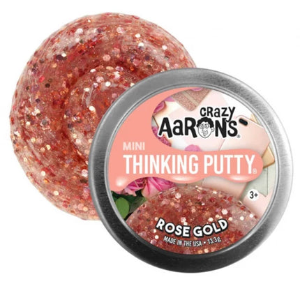 Crazy Aaron's Mini Rose Gold Thinking Putty Tin-2”