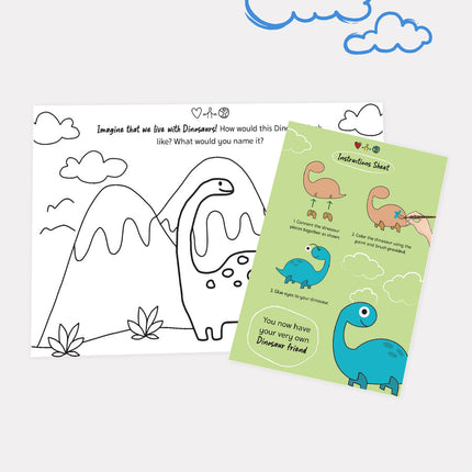 Long Neck Dinosaur Wooden Craft Box