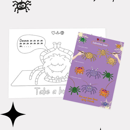 Fluffy Spider Wooden Craft Box