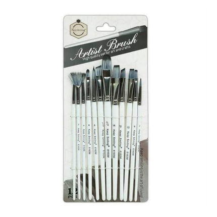 Keep Smiling Artist Brush Set - 12 Pc