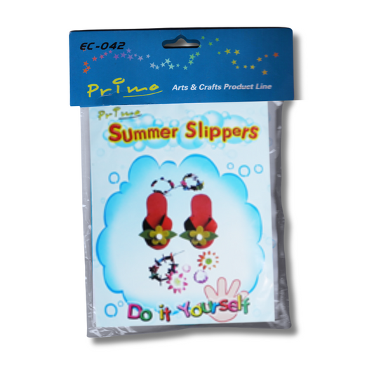 DIY Colorful Felt Summer Slippers