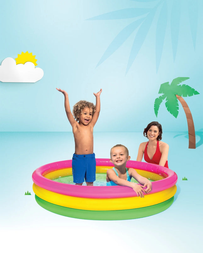 Intex Sunset Glow Pool with Inflatable Floor 1.47x0.33m