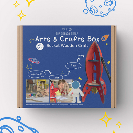 Rocket Arts Wooden Craft Box