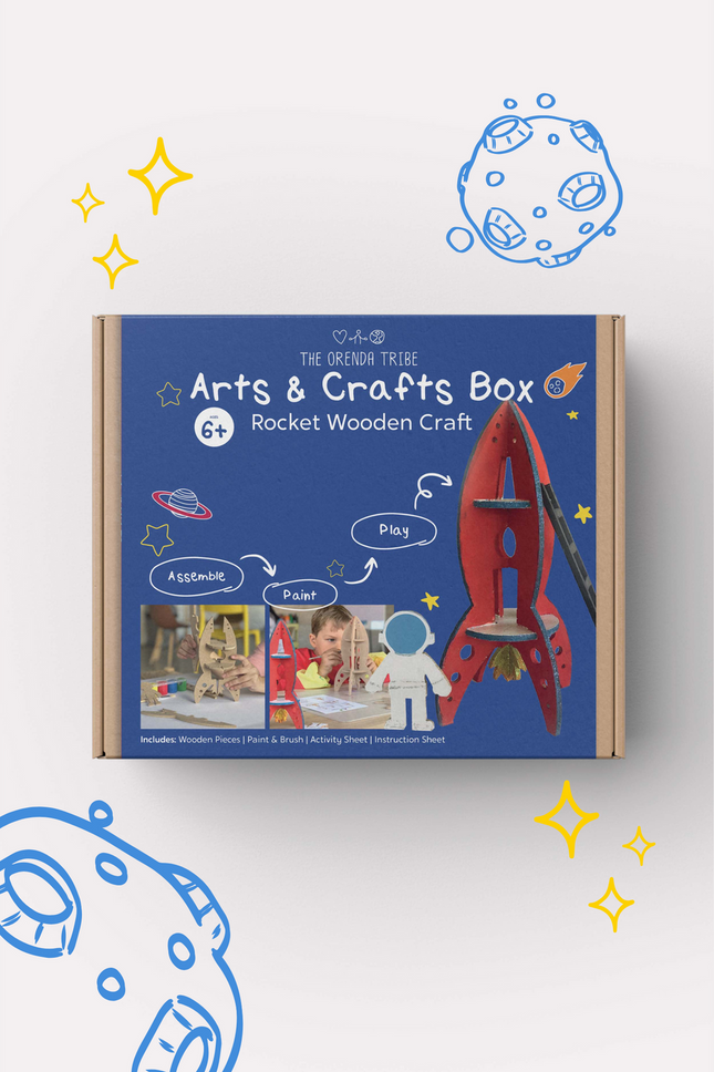 Rocket Arts Wooden Craft Box