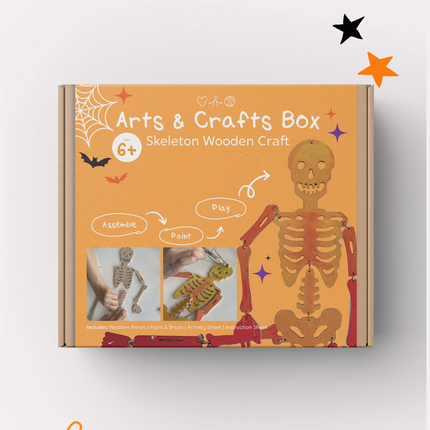 Skeleton Wooden Craft Box