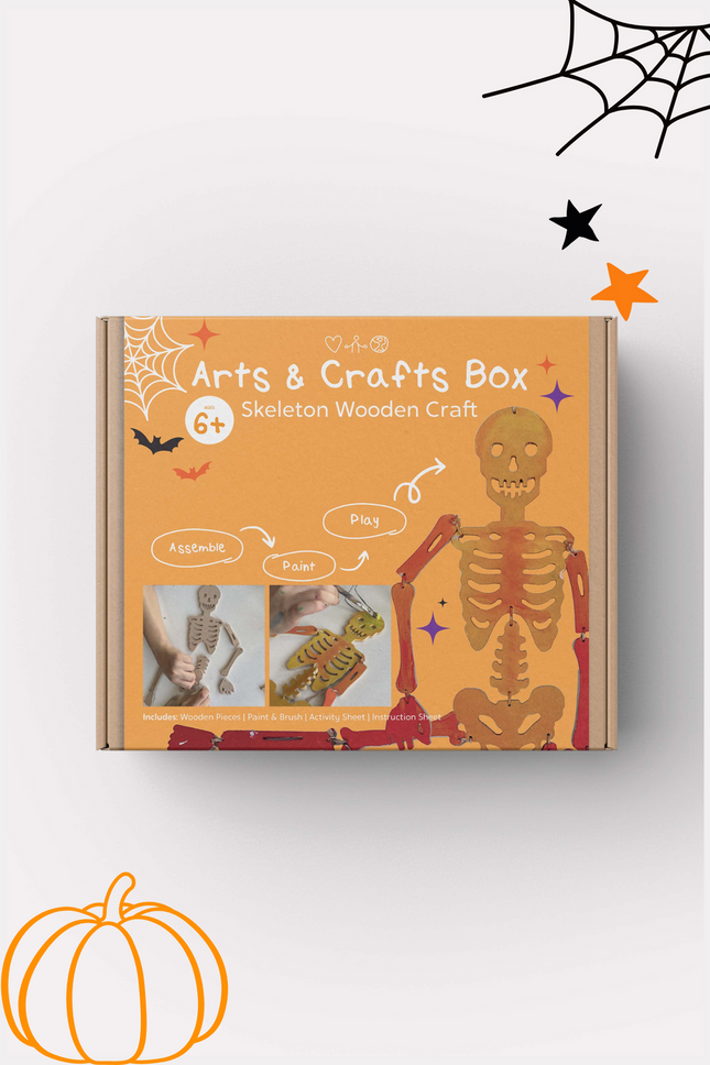 Skeleton Wooden Craft Box