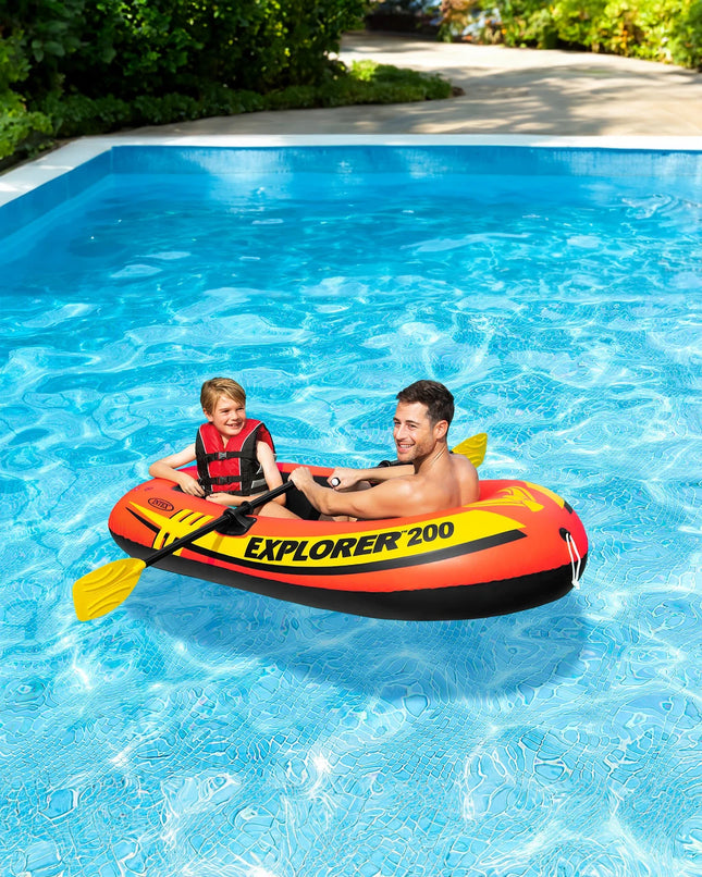 Intex Explorer 200 Boat Set (with Oars and Pump) 1.85m