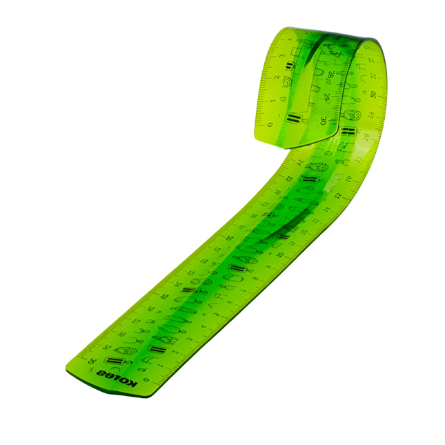 Elastic Ruler-almashreq library-مسطرة ملتوية -ملونة -30 سم 