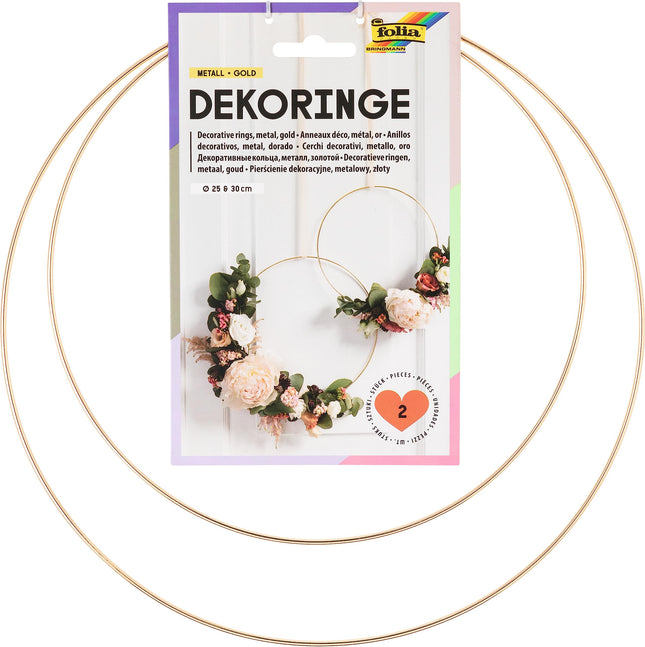 Folia Decorative gold rings #24202