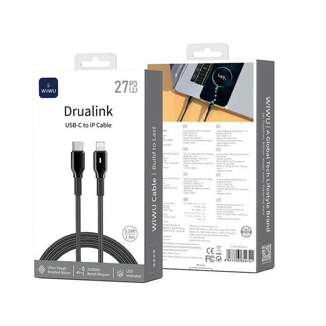 كابل WiWU Wi-C076 لتحويل USB-C إلى كابلات IP