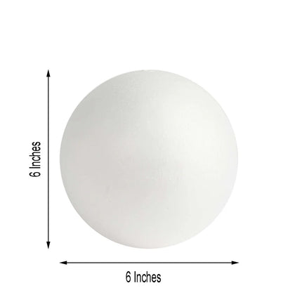 White Foam Balls 6 Inch