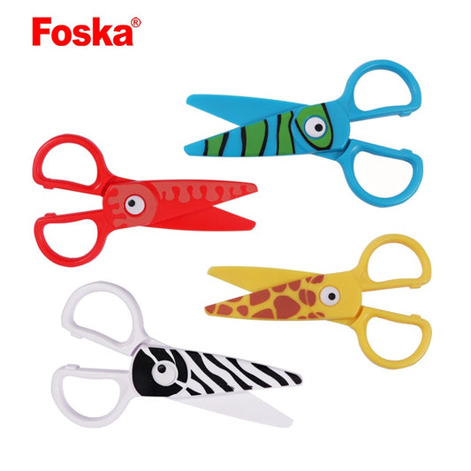 Foska Plastic Painting Safety Scissors for Crafts Kids