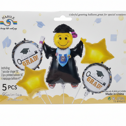 Graduation Balloons Set-5pc