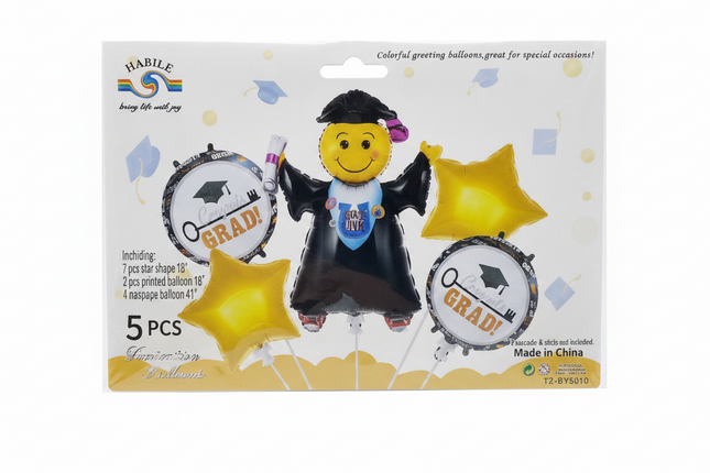 Graduation Balloons Set-5pc