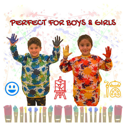 Foska Children Waterproof Artist Painting Aprons #PA2004