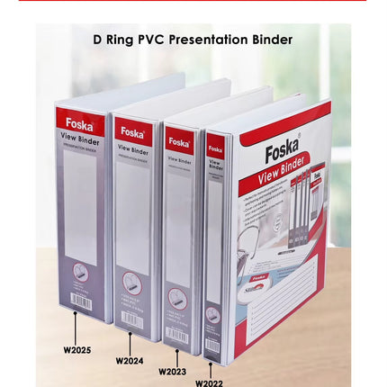 Foska D Ring PVC A4 Presentation Binder-2 Rings